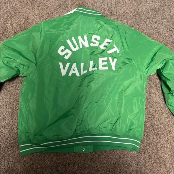Sunset Valley NWT! Green Sporty Bomber Jacket - Picture 4 of 6